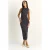 Gestippelde Bodycon Midi Jurk