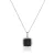 Orphelia Dames 925 Sterling Zilveren Ketting met Hanger – Zilver/Zwart ZH-4879