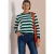 Sweatshirt met ronde hals en strepen