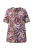Ulla Popken Shirt  donkerblauw / lila / pink / wit