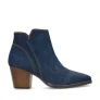 Manfield denim enkellaarzen blauw