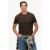 Superdry slim T-shirt donkerbruin
