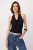 TRENDYOLMİLLA Dames Zwart Effen Mouwloos Getailleerd Blouses