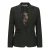 Dames Tweed Groen Geruit Blazer Wollen Klassieke Jas