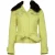 Dolce & Gabbana Tweek Jacket met Afneembare Bontriem in Gele Wol