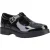 FIONA Meisjes Leren School schoenen Patent Zwart