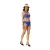 Biba Hipster-bikinibroekjes met structuur voor dames (Blauw)