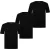 Boss Heren Geborduurd Logo Crewneck T-shirt (Verpakking van 3) (Zwart)