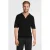 Anytime polo met ingebreid patroon zwart