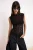 TRENDYOLMİLLA Dames Zwart Effen Mouwloos Getailleerd Blouses