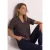 Shirt met verschillende texturen en een knoopsluiting