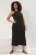 Trendyol Curve Dames Zwart Effen Maxi Mouwloos Casual A-lijn Grote maten Jurk