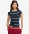 Athletic Off Shoulder Patroon Top Blauw