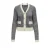 ONLY vest met wol grijs melange gebreid
