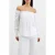French Connection Birch Smock Sleeve Top Linen White