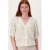 Zusss gestreepte gebreid vest beige
