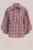 WE Fashion – Dames blouse met ruit en ballonmouwen – Regular fit – Lichtpaars –