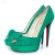 Muntgroene suède Greissimo pumps.