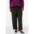 Zizzi Plus Size high waist straight leg cropped pantalon – zwart