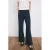 Mango wide leg regular waist broek marineblauw