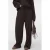VERO MODA CURVE viscose wide leg casual broek Plus Size – donkerbruin