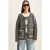 Oversized gebreide cardigan met striksluiting