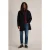 White Stuff Wool Funnel Coat Dark Navy