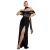 Kanten corsage jurk met vleugels voor dames Goddiva Maxi