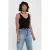 JDY ribgebreide top JDYNANNA zwart