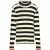 Summum 3s5013-30643 985 turtle neck top sheer jersey stripe black-ivory
