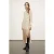Motivi Knit Dress With Satin Slip Beige