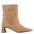DWRS leren enkellaarzen met blokhak – beige