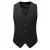 Slim Fit Effen Kleur Mode Vest Zwart