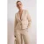 TRENDYOLMİLLA Dames Beige Effen Lang Getailleerd Blazers