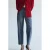 Mango high waist barrel jeans – mediumblauw