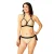 Biba Driehoekige bikinitop met gekruiste voorkant voor dames (Goud/Zwart)