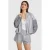 Alix the Label straight leg regular waist casual short met glitters – grijs