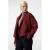 TRENDYOLMİLLA Dames Bordeaux Effen Oversized Jassen