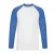 Fruit of the Loom Heren Baseball T-shirt met lange mouwen (Wit/royaal blauw)