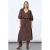 SisterS Point viscose midi jurk met stippen – bruin