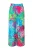 Ulla Popken Broek  blauw / groen / pitaja roze