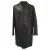 Prada trenchcoat met verborgen sluiting in zwart lamsleer