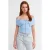 Dames Off-shoulder Crop T-shirt Met Rits
