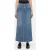 Closed Long X-pocket Skirt Dark Blue