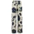 Claudia Sträter wide leg high waist gebloemde casual broek donkerblauw