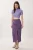 Hoge taille geometrische print midi bodycon rok met split