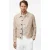 John Varvatos Trucker Jacket With Front Double Zippers Natural