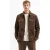 No Excess Overshirt Zipper Corduroy Coord Taupe