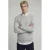 JJ REBEL regular fit gebreide trui – lichtgrijs