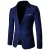 Marineblauwe casual blazer, slim-fit zakelijke blazer